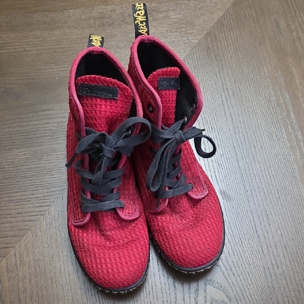 Dr. Martens Red Combat Boots Women's Size 7